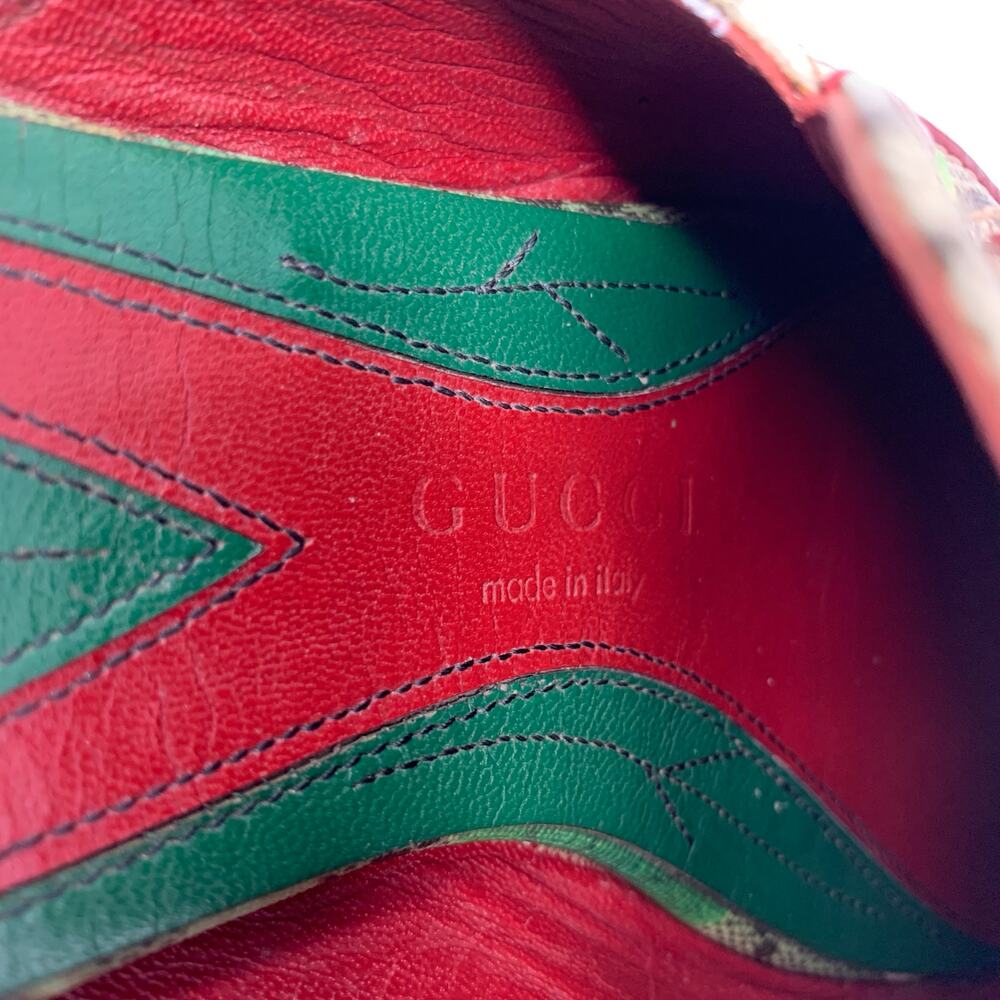Gucci Princetown Horsebit Tian Print GG Monogram Logo Flats Slip On Mules EU 37 - Picture 7 of 10